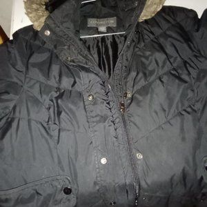 Covington parka fur line hood lightweight very warm winter coat